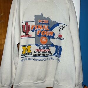 Tultex NCAA Final Four 1992 White Crewneck Sweater